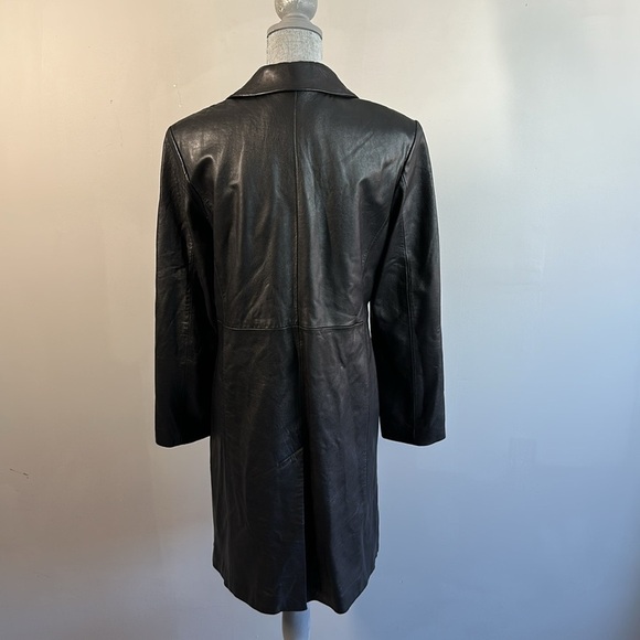 J. Percy Buttery Soft Black Leather Long Coat Size S - Picture 4 of 15